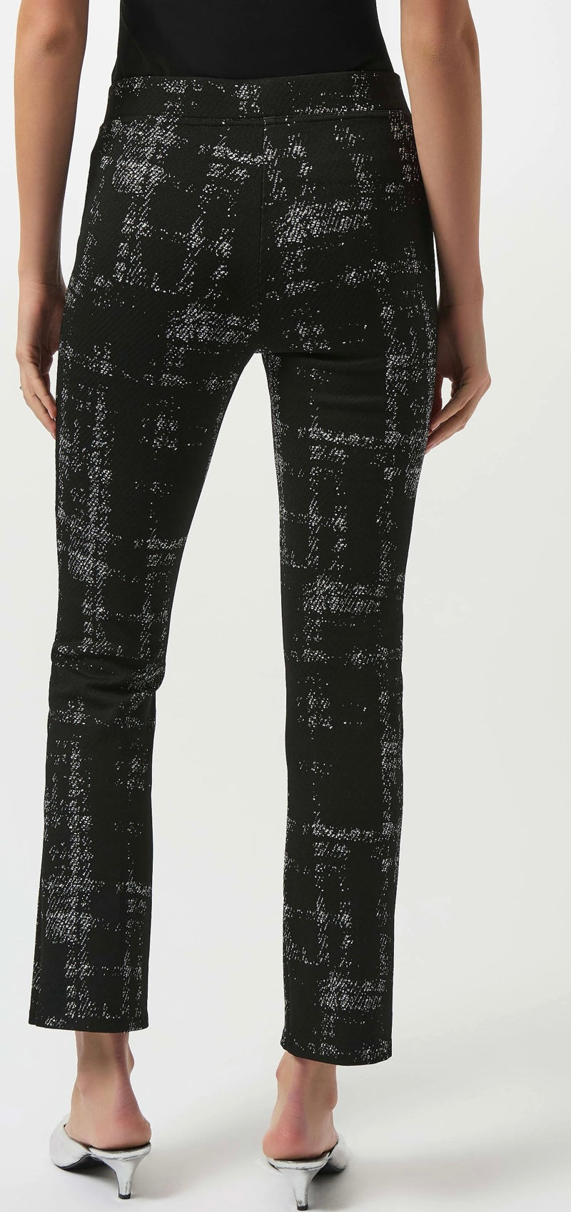 Joseph Ribkoff Jacquard Sweater Plaid Pant