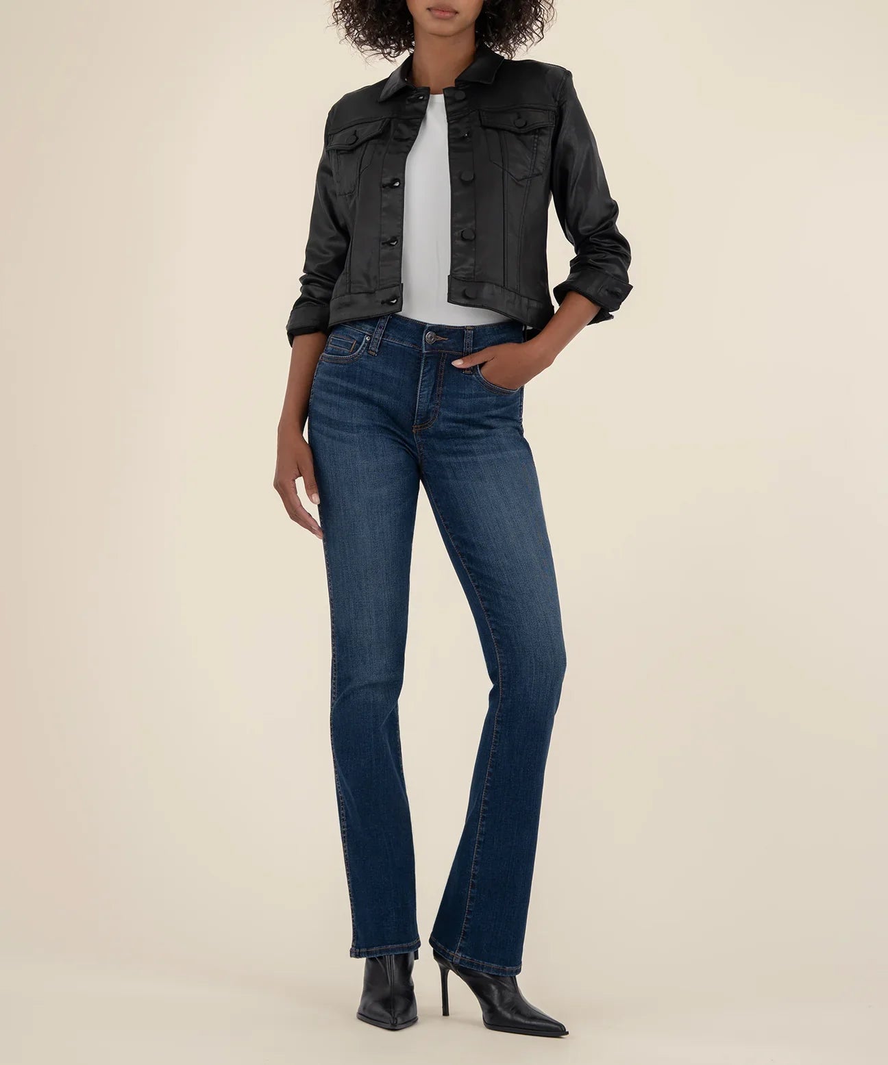 KUT Julia Coated Denim Jacket