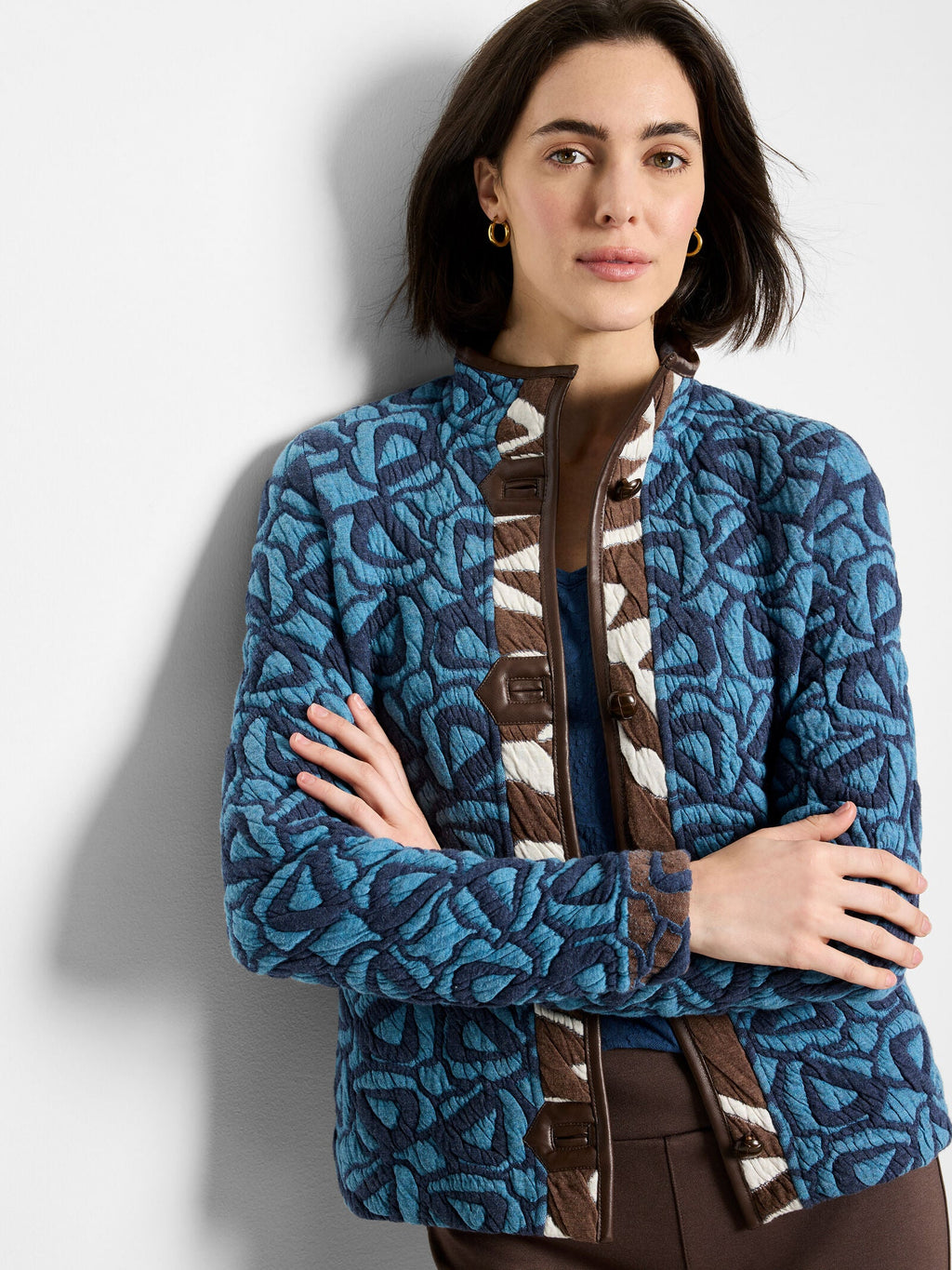 Nic+Zoe Quilted Faux Leather Jacket