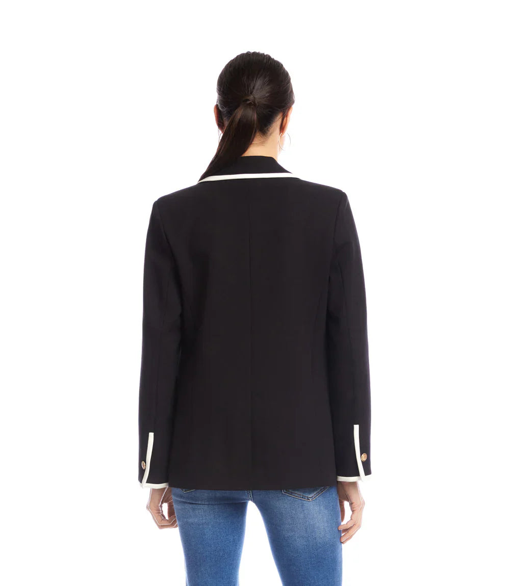 Karen Kane Contrast Knit Jacket